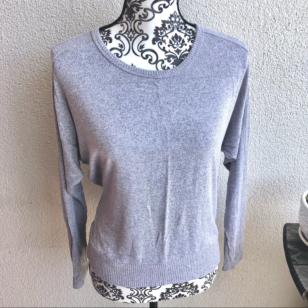 Grey Ribbed Top/ Blouse